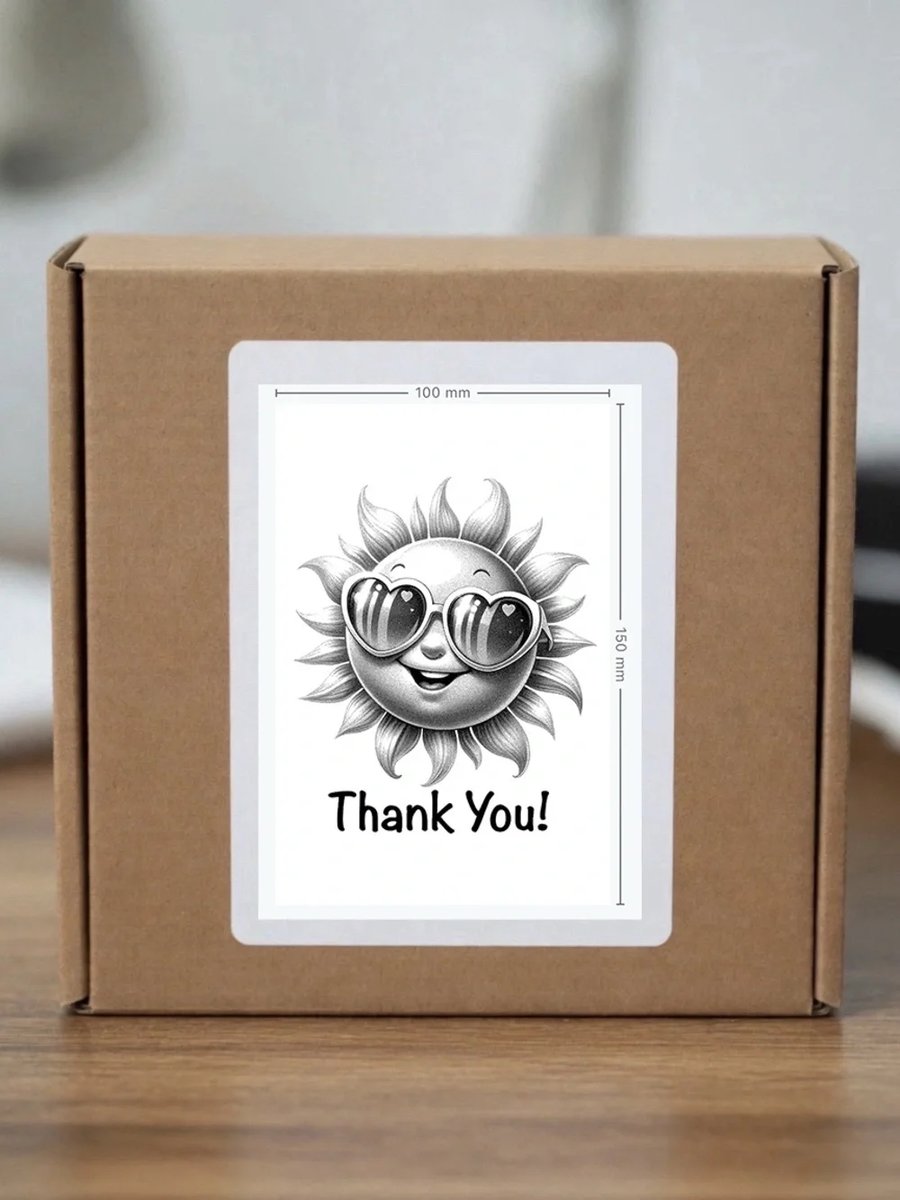 Sunny Sunshine Thank You Stickers  4”x6”-100ct.